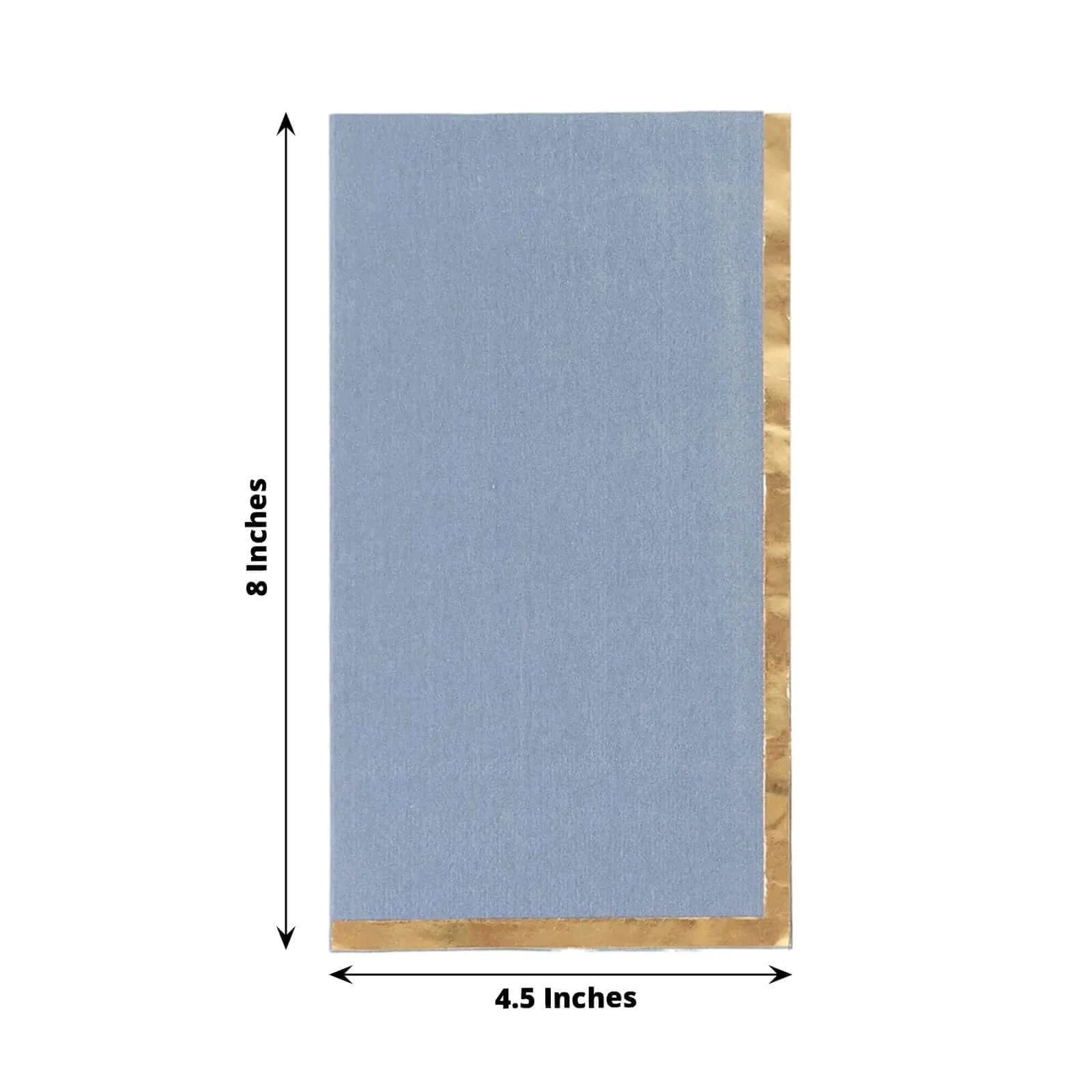 50 Premium Soft 2-Ply Dinner Napkins with Elegant Gold Foil Edge - Perfect for Weddings, Parties & Fine Dining Table Settings