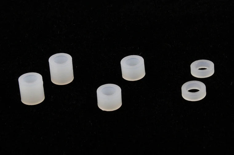 AllParts AP 0487 025 - Set of 6 White Plastic String Guide Standoffs for Guitar & Bass Repair | Replacement Parts for Musical Instruments