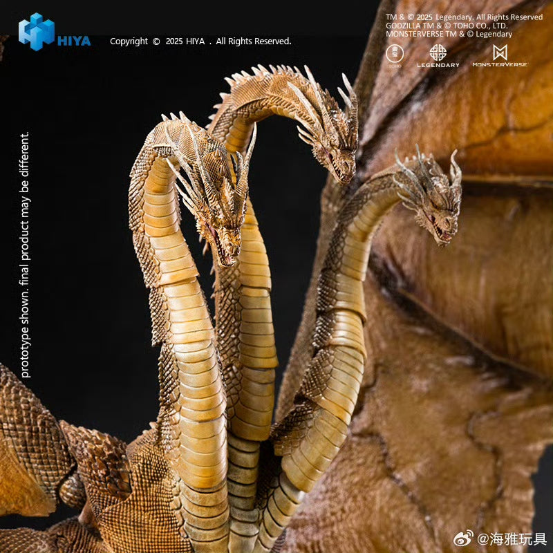 Pre Order 1/18 HIYA 10 Inch Godzilla vs King Ghidorah Action Figure - Exquisite Collectible Monster Toy for Movie Fans & Display Collections - Perfect for Home Decor, Gift Giving, and Anime Conventions