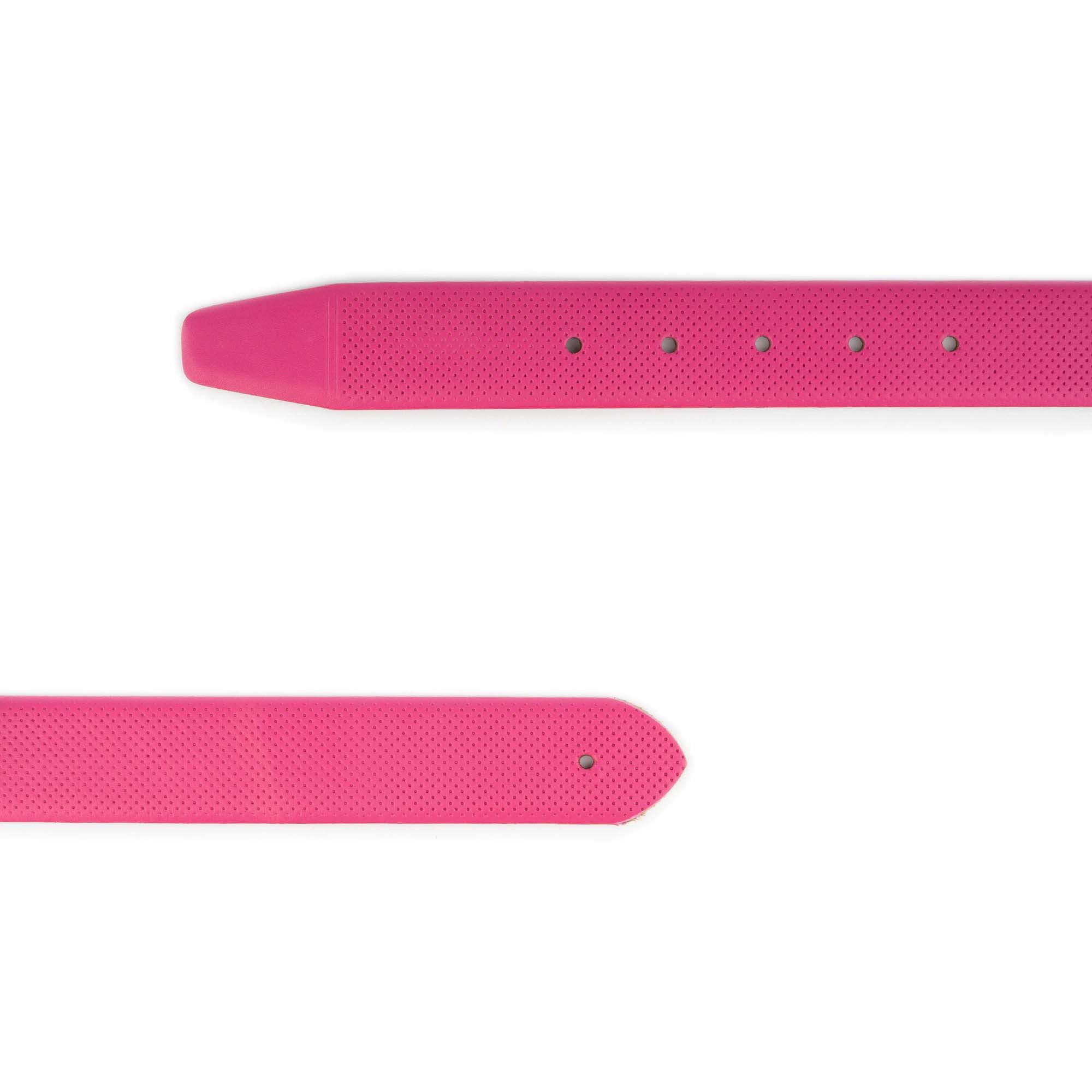 Luxury Pink Perforated Leather Golf Belt Strap for Ferragamo Buckles - Perfect for Golf Outings, Casual Wear & Designer Fashion Accessories