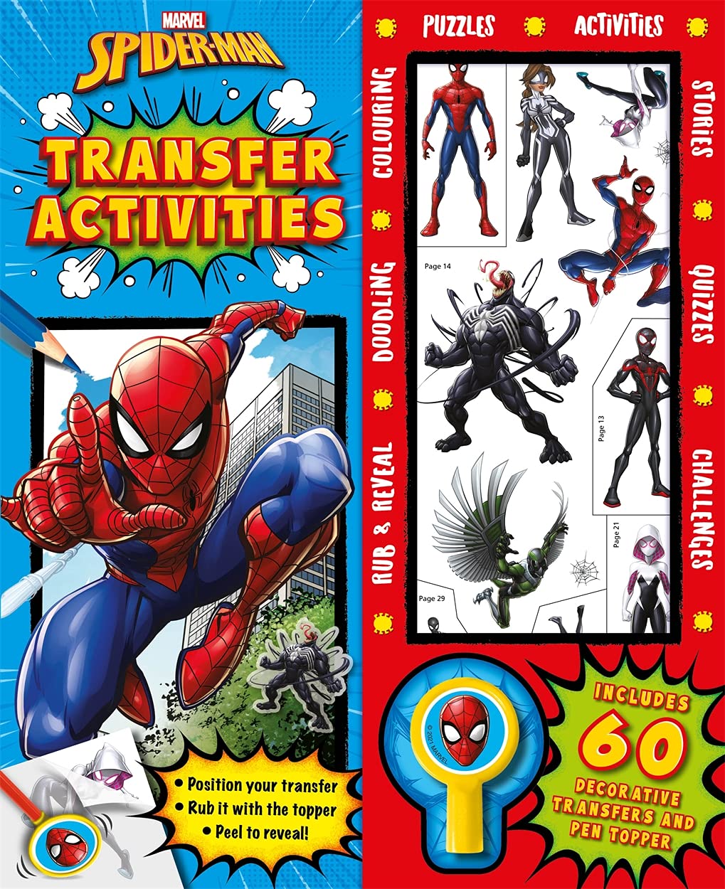 Marvel Spider-Man Kids Activity Book - Superhero Coloring & Sticker Fun for Boys & Girls - Perfect for Birthday Gifts, Travel Entertainment & Creative Play