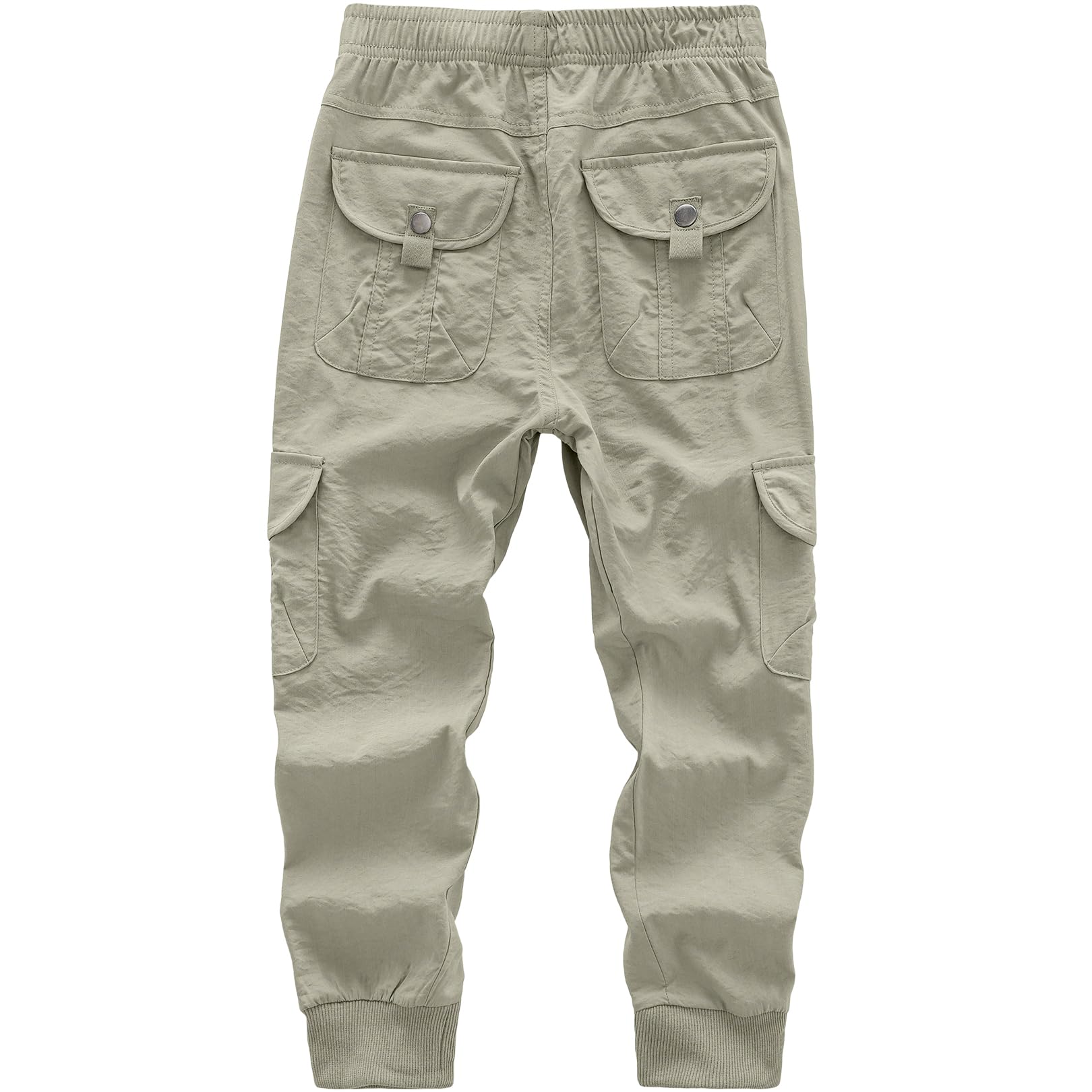 Boys Cargo Jogger Pants - Quick Dry Lightweight Hiking Sweatpants for Youth & Scouts | Comfortable Outdoor Activewear for Boys (Grey, 2XL) | Perfect for Camping, Hiking & School Activities