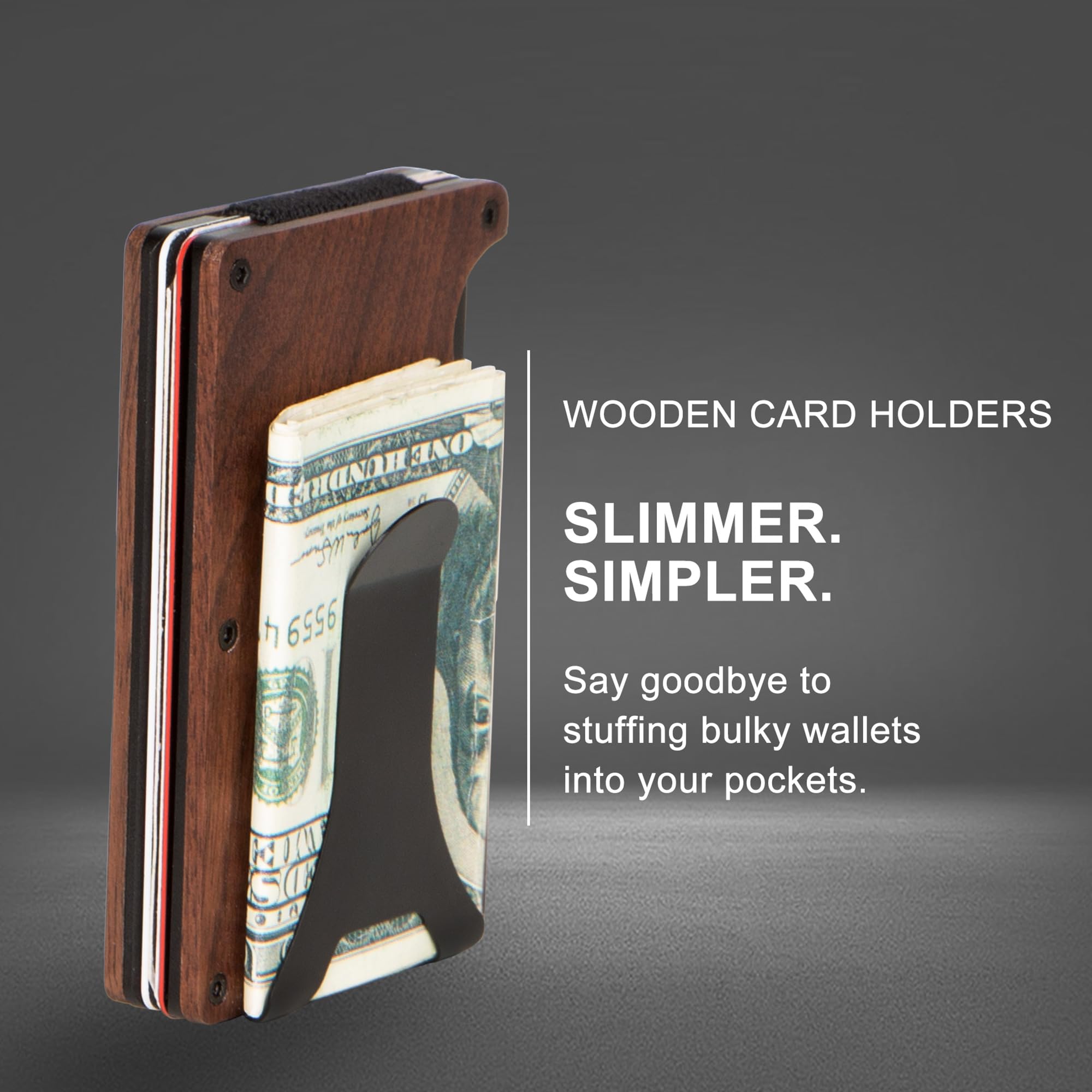 Personalized Wooden Slim Wallet for Men with RFID Blocking - Custom Engraved Money Clip & Wooden Gift Box - Ideal for Boyfriend, Husband, Father - Hawaiian Turtle Design (4-Walnut) | Perfect for Travel, Business & Everyday Use