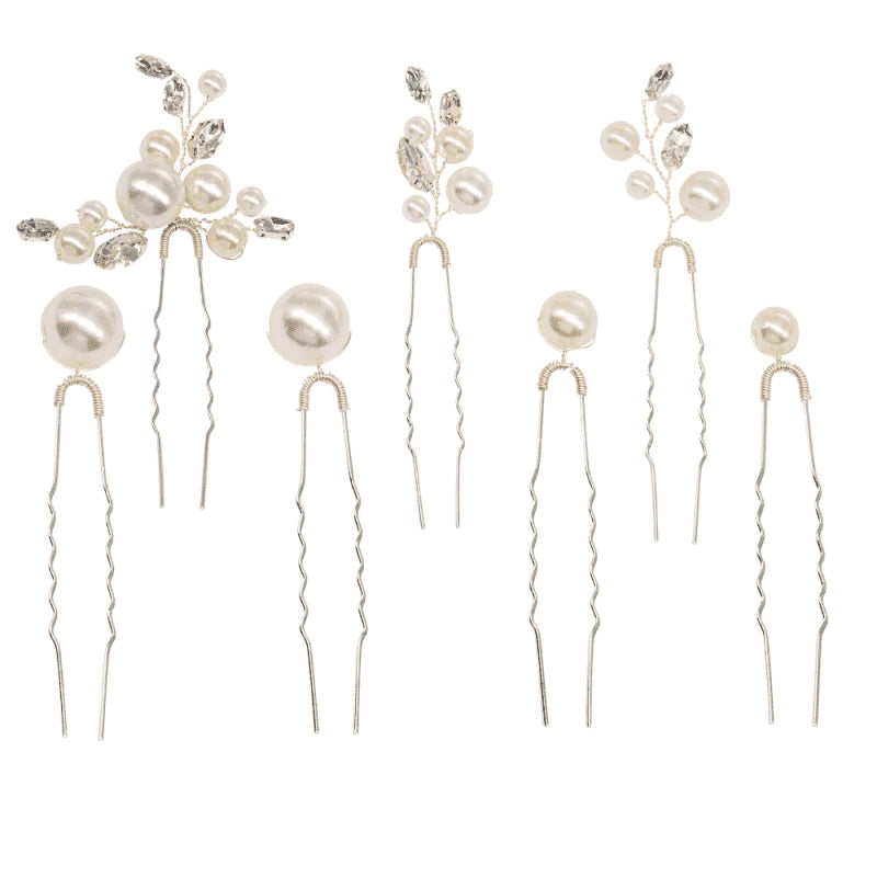 Elegant Bridal Hair Pins with Pearls & Crystals - Wedding Hair Accessories for Brides, Bridesmaids & Special Occasions | Perfect for Weddings, Prom & Formal Events