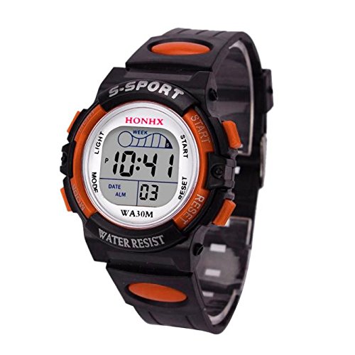 Waterproof LED Digital Watch for Men, Women & Kids - Sports, Alarm, Date Display - Perfect for Swimming, Running & Outdoor Activities