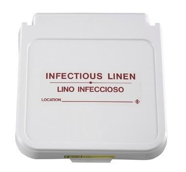 Infectious Linen Hamper Labels with Red Lettering - Pack of 5 | Perfect for Hospital, Laundry & Quarantine Use