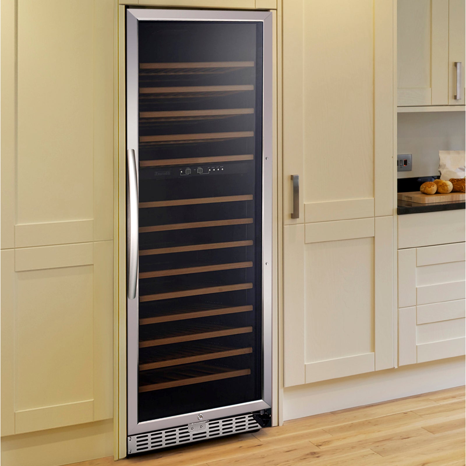 Eurodib 27 Urban Style Dual Zone Wine Cabinet - 154 Bottle Capacity Wine Cooler for Home, Restaurant & Bar Use