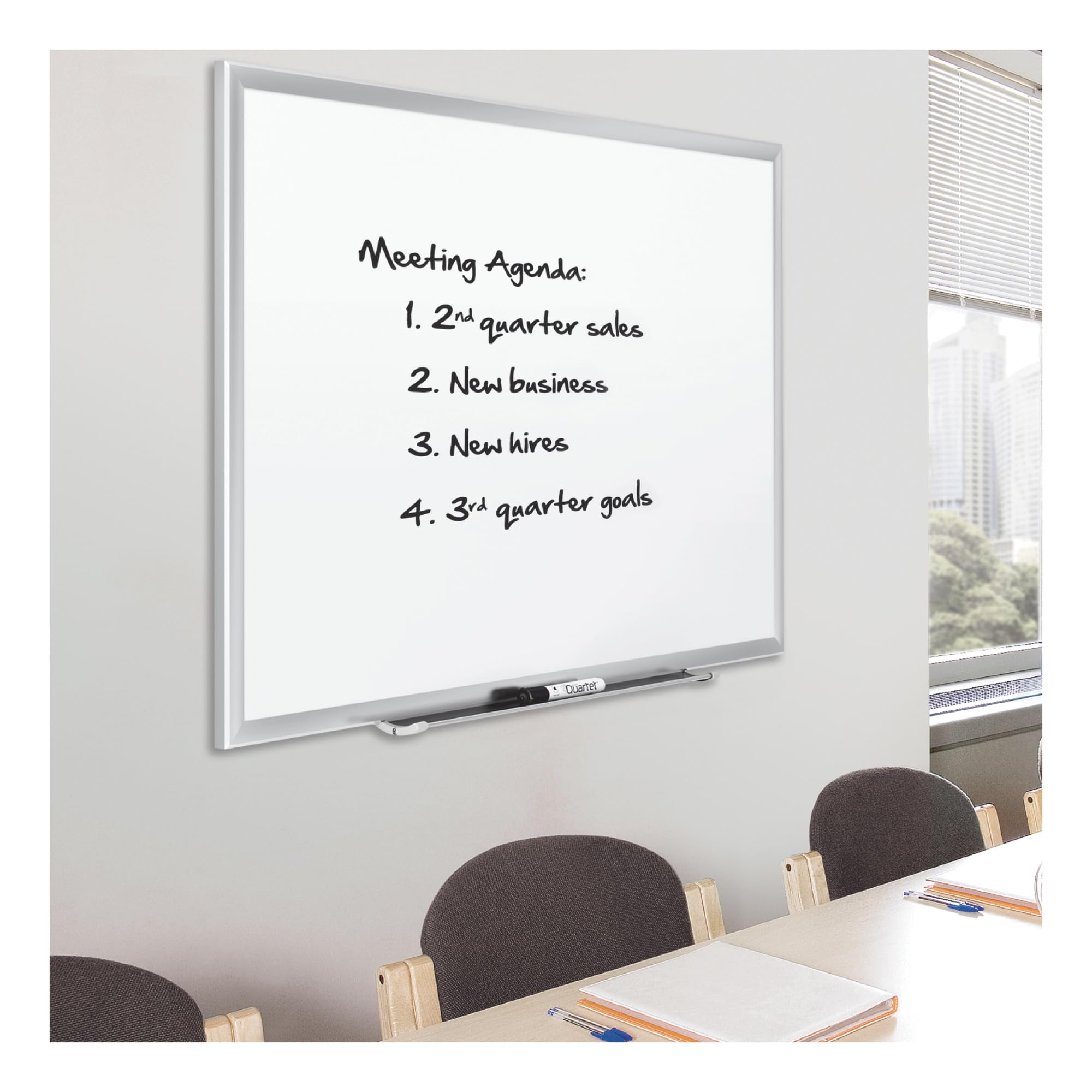 Quartet Magnetic Porcelain Whiteboard 2' x 3' - Premium Dry Erase Board with Silver Aluminum Frame for Office, Classroom & Home Use - Durable Duramax Surface (Model 2543)