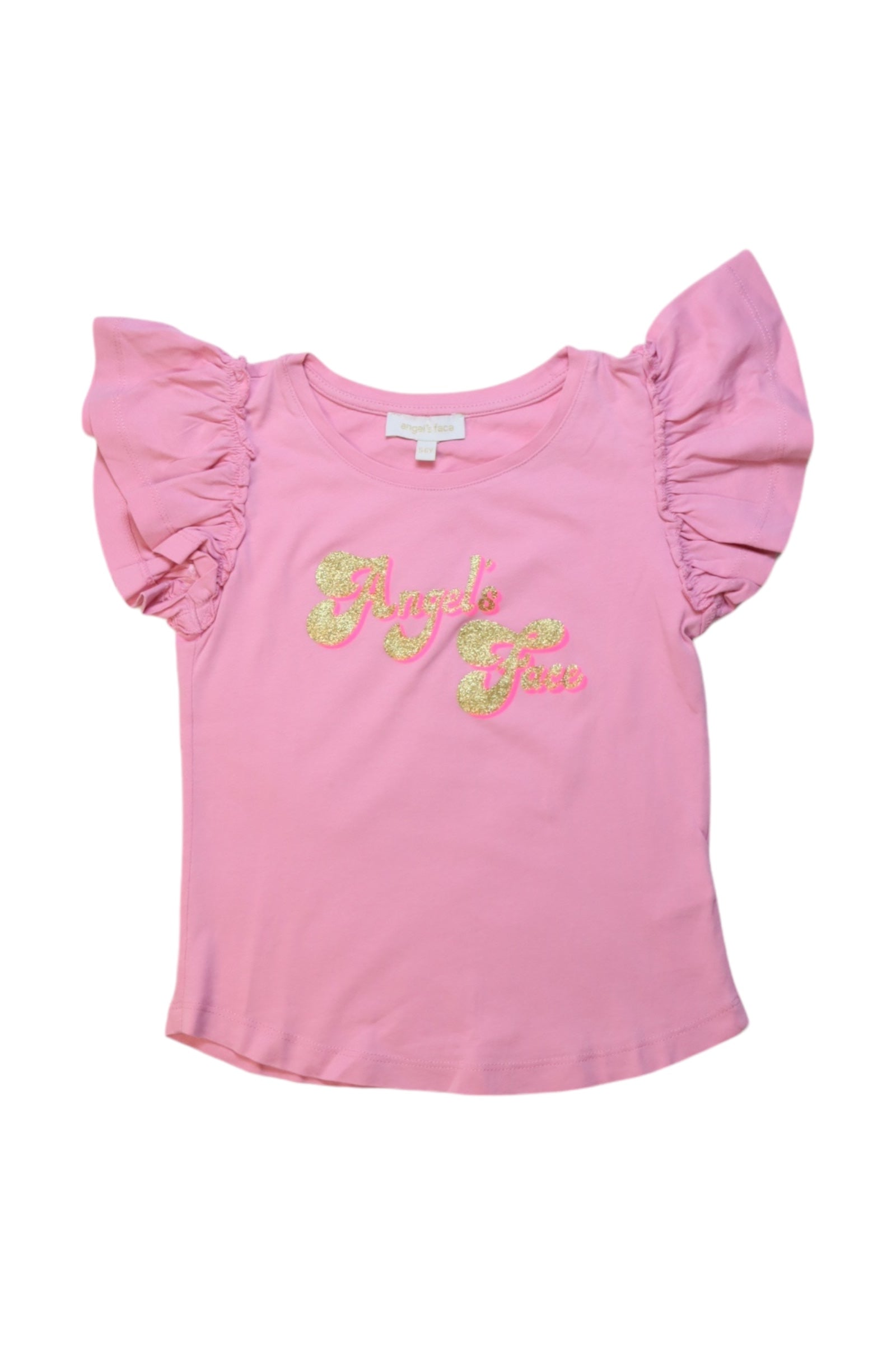 Angel's Face Short Sleeve Cotton Top for Girls - Soft & Comfortable Toddler Shirt (5T, 6T) - Perfect for Playdates, Preschool & Summer Outfits