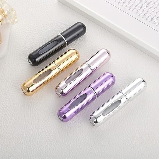 Anasis 6-Pack Refillable Perfume Atomizer Spray Bottles - 5ml Travel Size Portable Perfume Dispenser for Women & Men | Perfect for Airplane Carry-On, Gym Bag, Purse & On-The-Go Fragrance Touch Ups