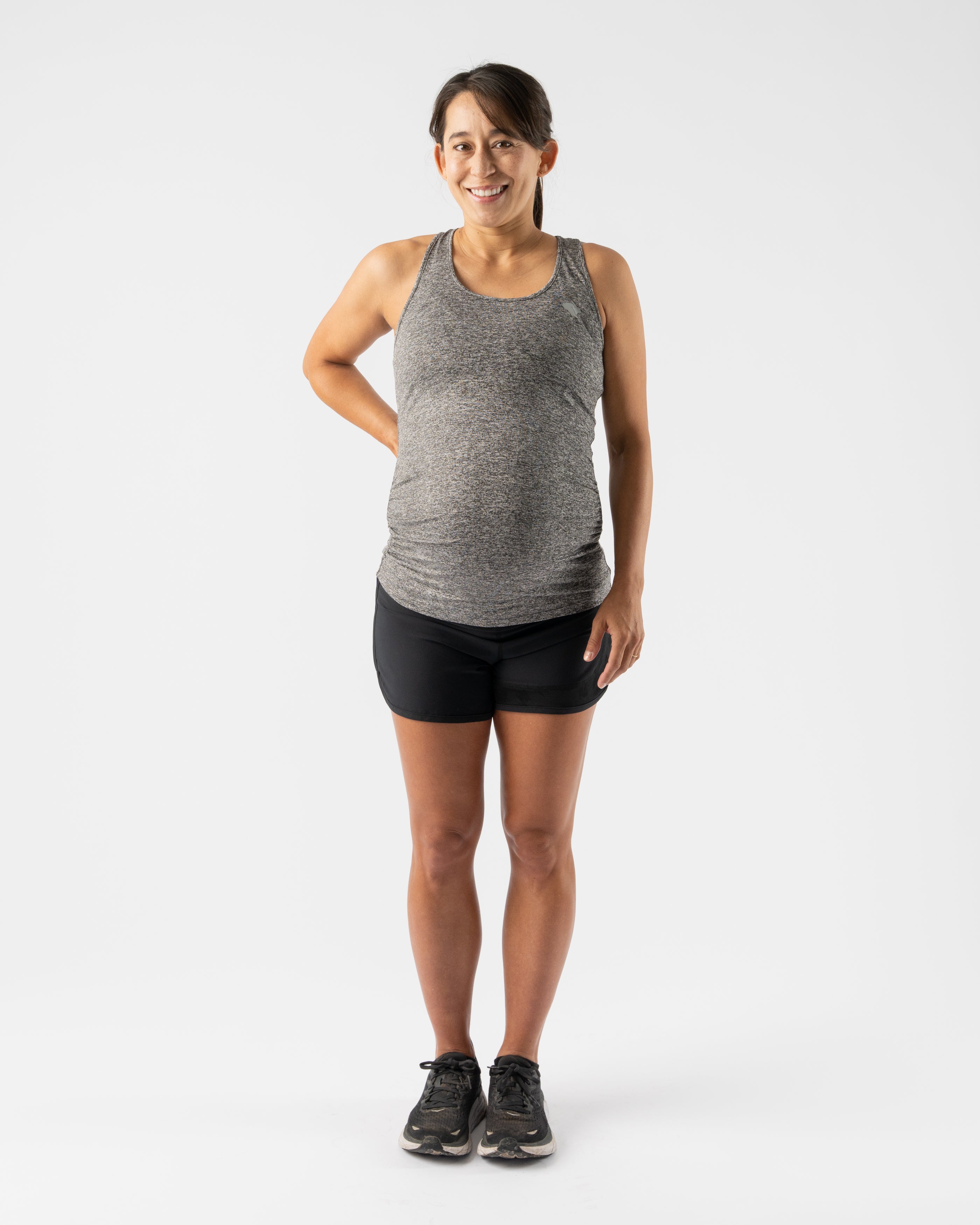 EZ Tank Maternity Running Top for Pregnant Women - Comfortable Workout Shirt for Active Moms | Perfect for Jogging, Yoga & Gym Exercises During Pregnancy