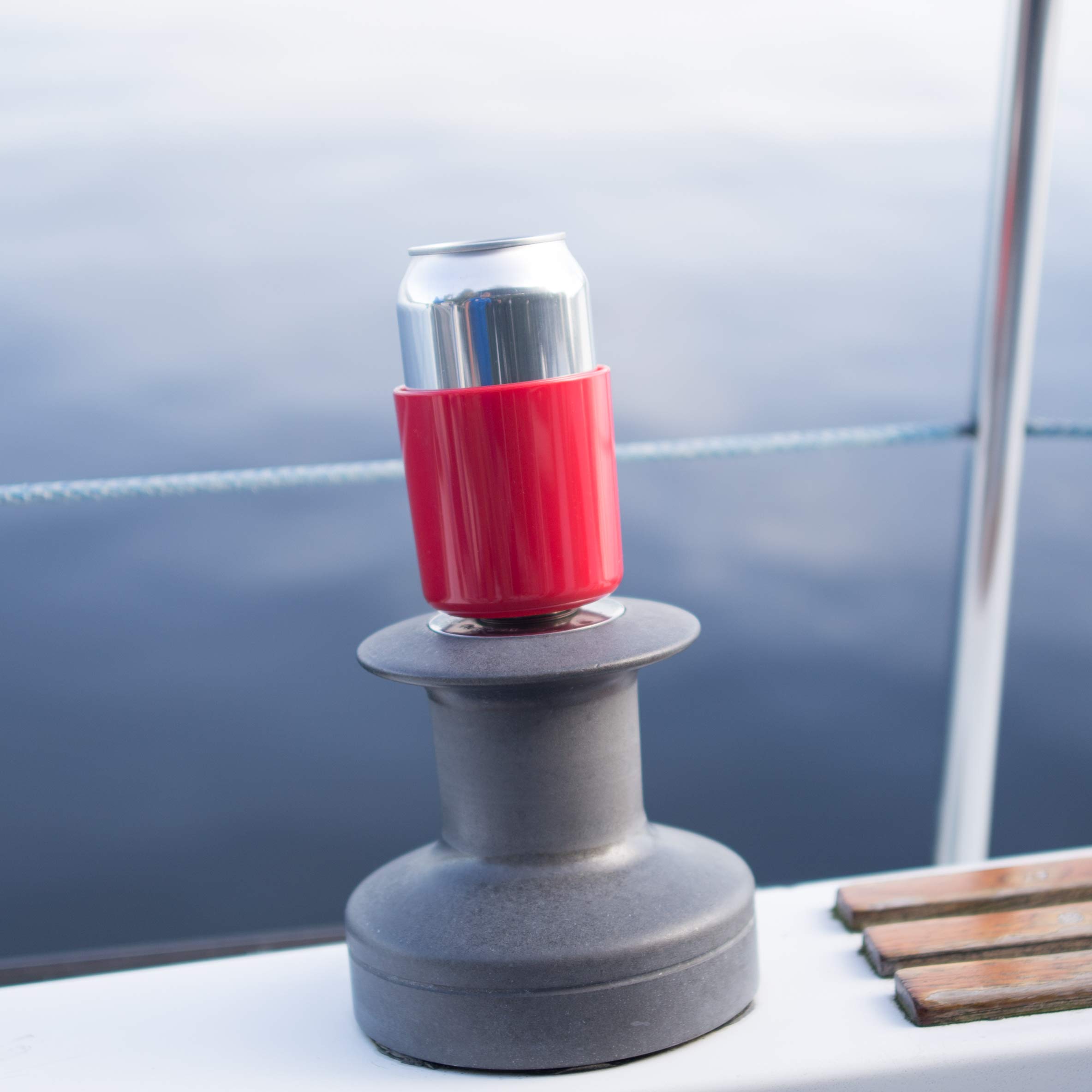 Stainless Steel Can Holder for Sailing Winches & Scotty Fishing Rod Mounts - Perfect for Boating, Fishing & Marine Use