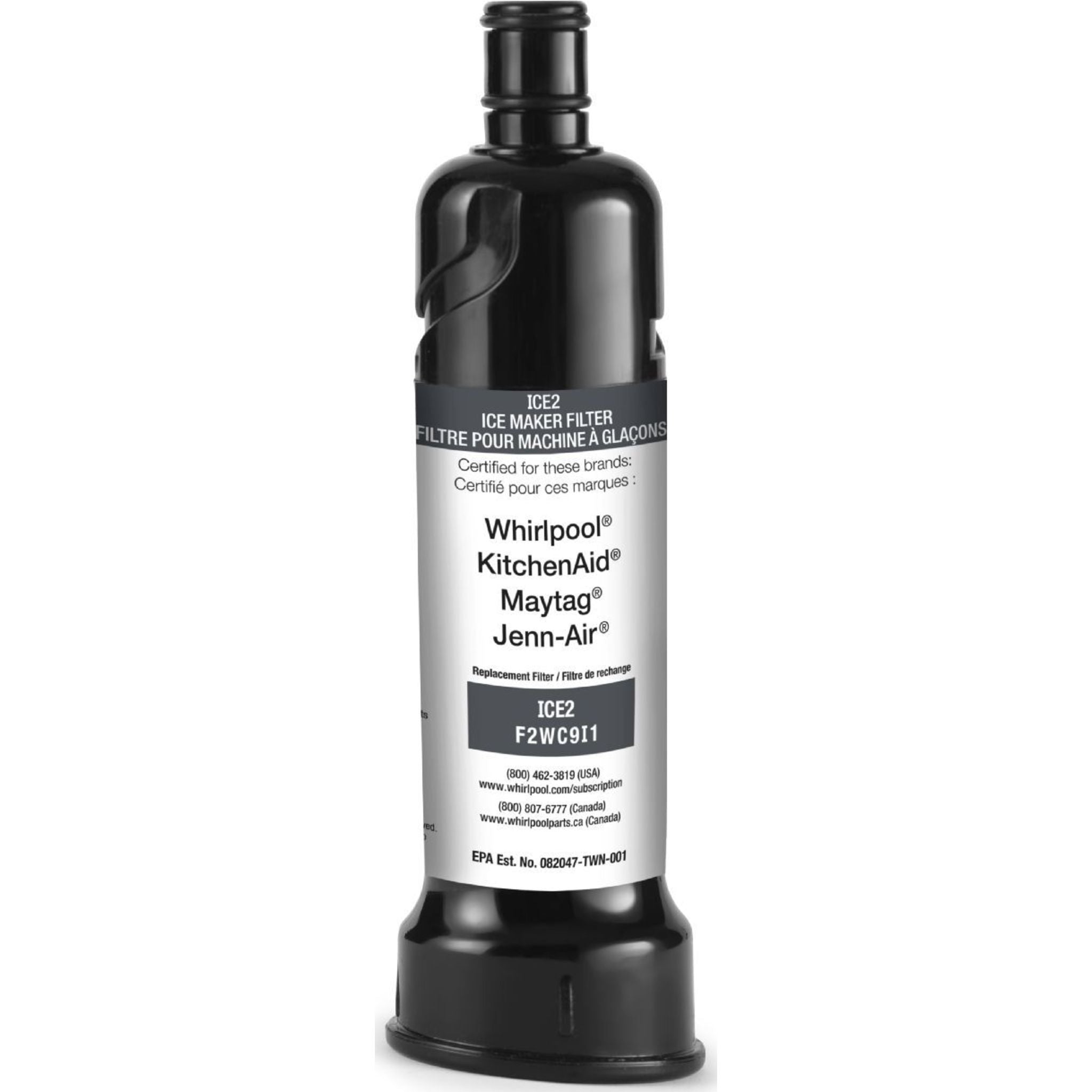 Whirlpool F2WC9I1 Refrigerator Water Filter Replacement - Compatible with Whirlpool Ice Makers & Water Dispensers - Perfect for Clean Drinking Water & Ice Cubes at Home
