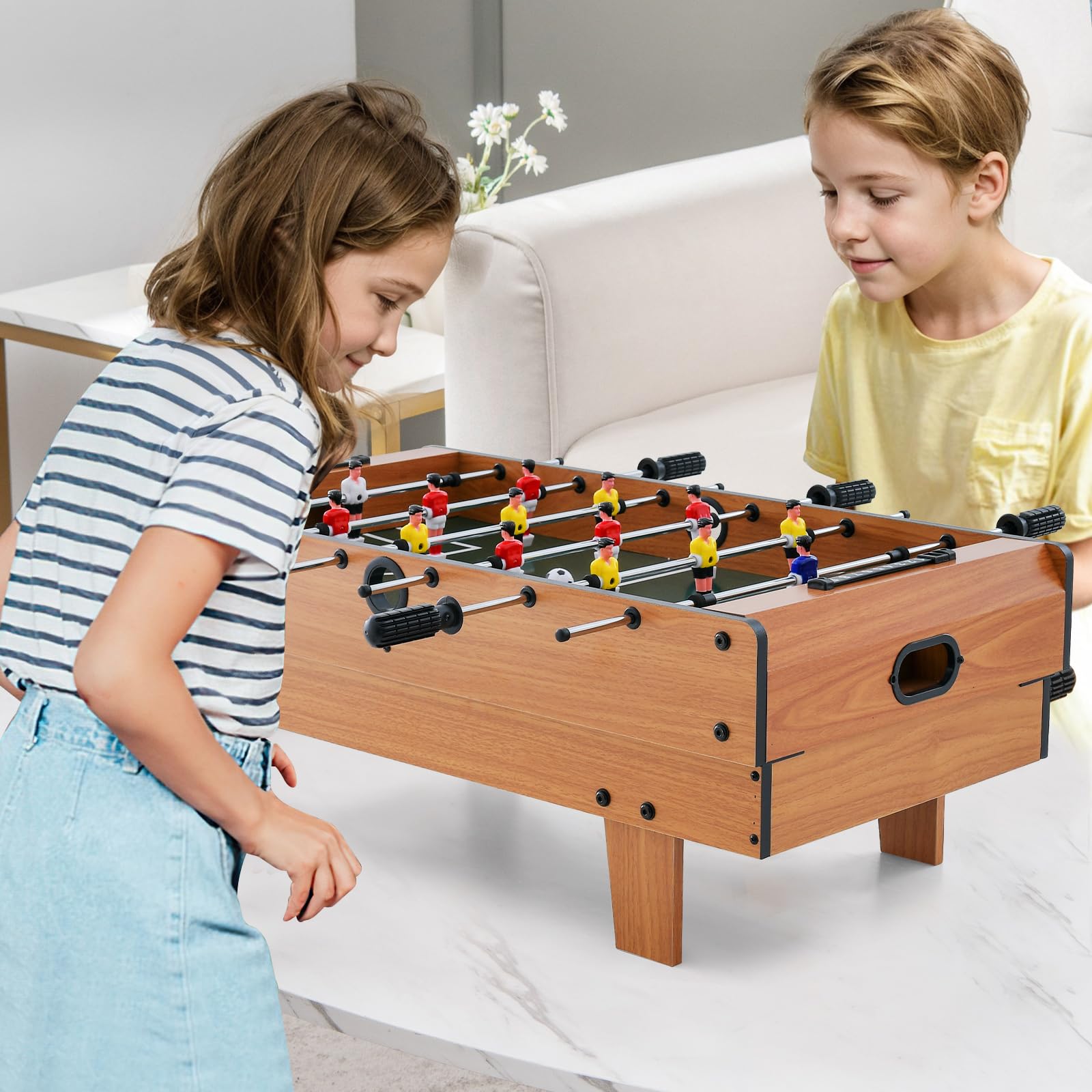 Goplus 4-in-1 Multi Game Table Set - Pool Billiards, Air Hockey, Foosball & Table Tennis Combo - Stackable Arcade Tabletop for Home, Game Room, Family Party & Indoor Entertainment