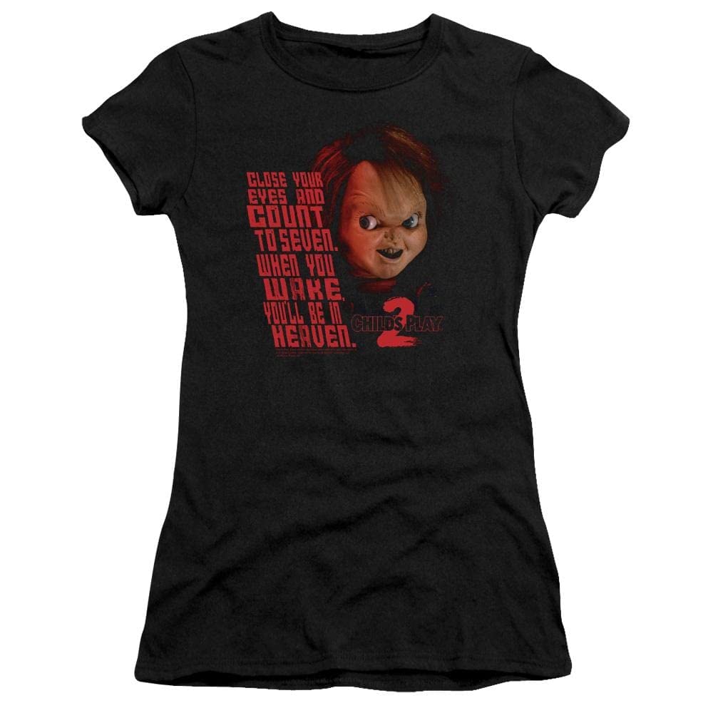 Child's Play 2 in Heaven Junior T-Shirt - Soft Cotton Kids Tee for Boys & Girls - Perfect for Halloween, Cosplay & Horror Movie Fans