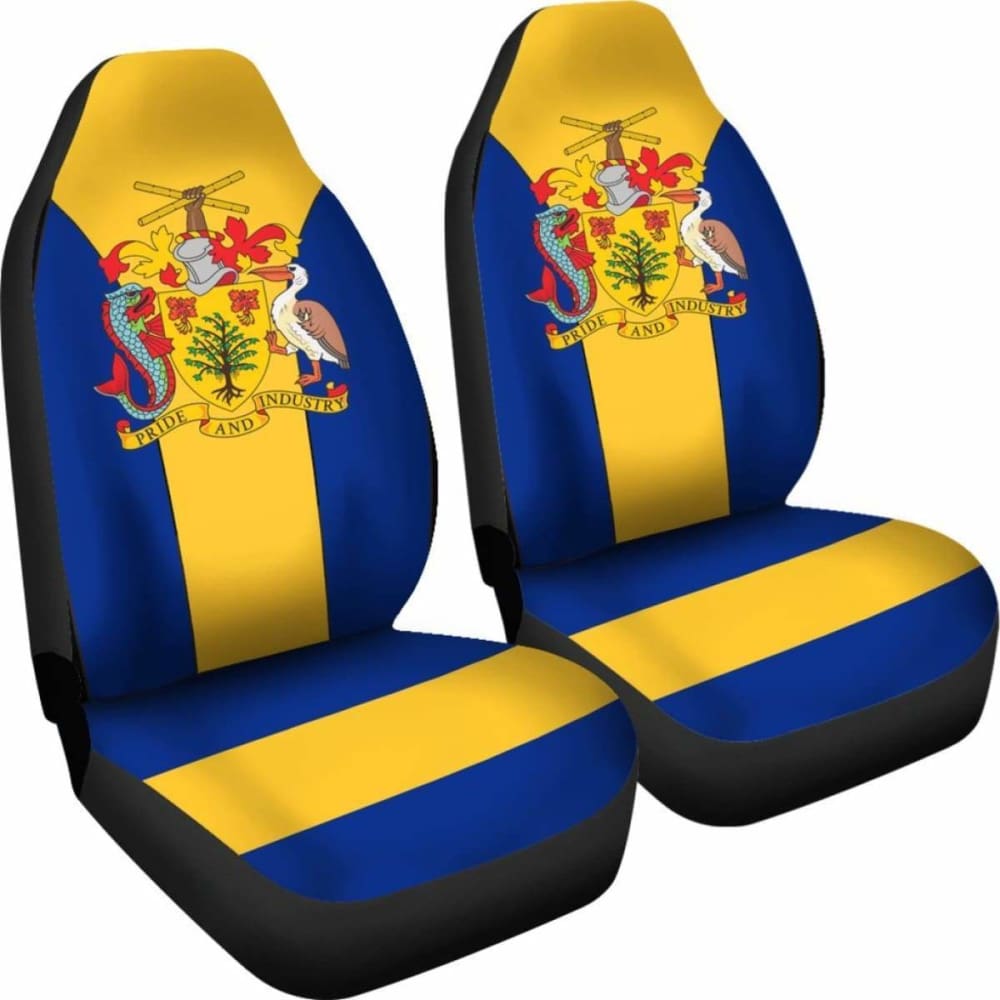 Barbados Coat Of Arms Car Seat Cover - Durable & Stylish Custom Fit for Cars, Trucks & SUVs - Perfect for Travel, Road Trips & Everyday Commuting
