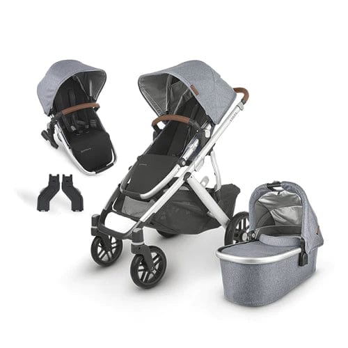 UPPAbaby Vista V2 Full Size Double Stroller with Accessories - Lightweight Travel Stroller for Twins or Siblings - Perfect for City Walks, Shopping & Family Outings