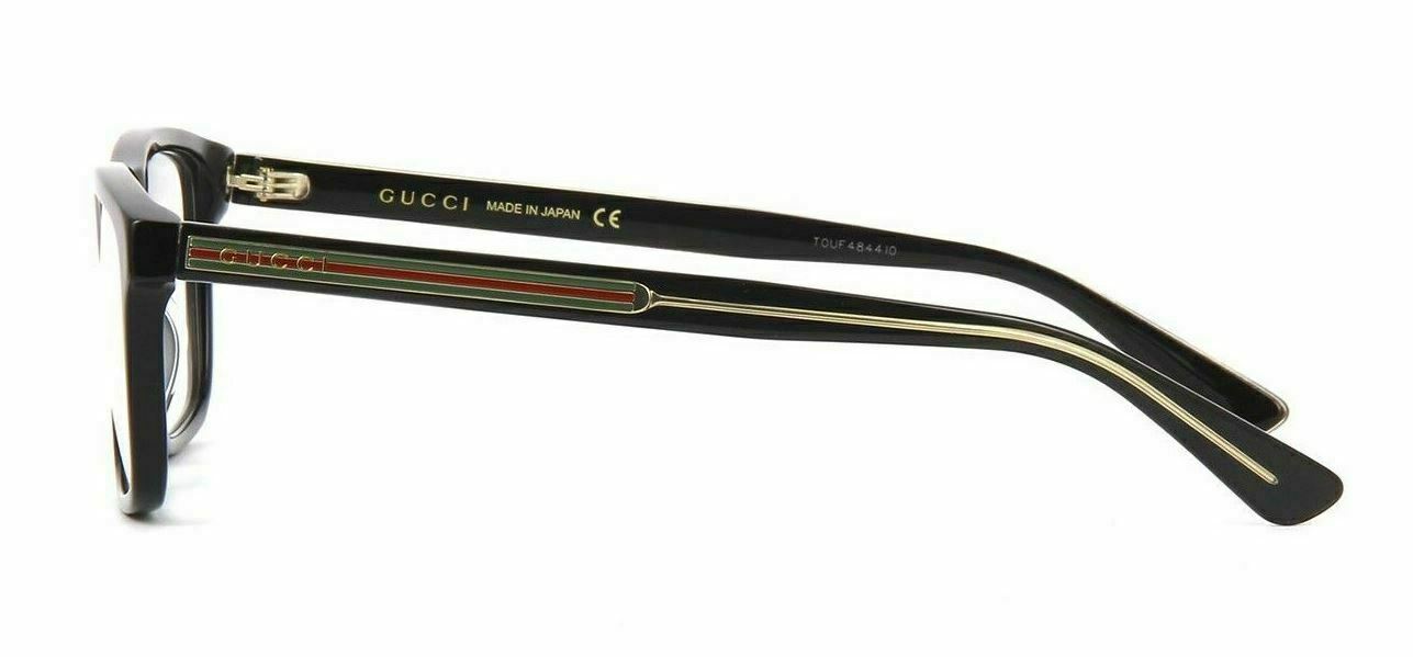 Gucci GG 0384 O 004 Black Rectangular Unisex Eyeglasses - Stylish Designer Glasses for Men & Women | Perfect for Fashion, Work & Everyday Wear