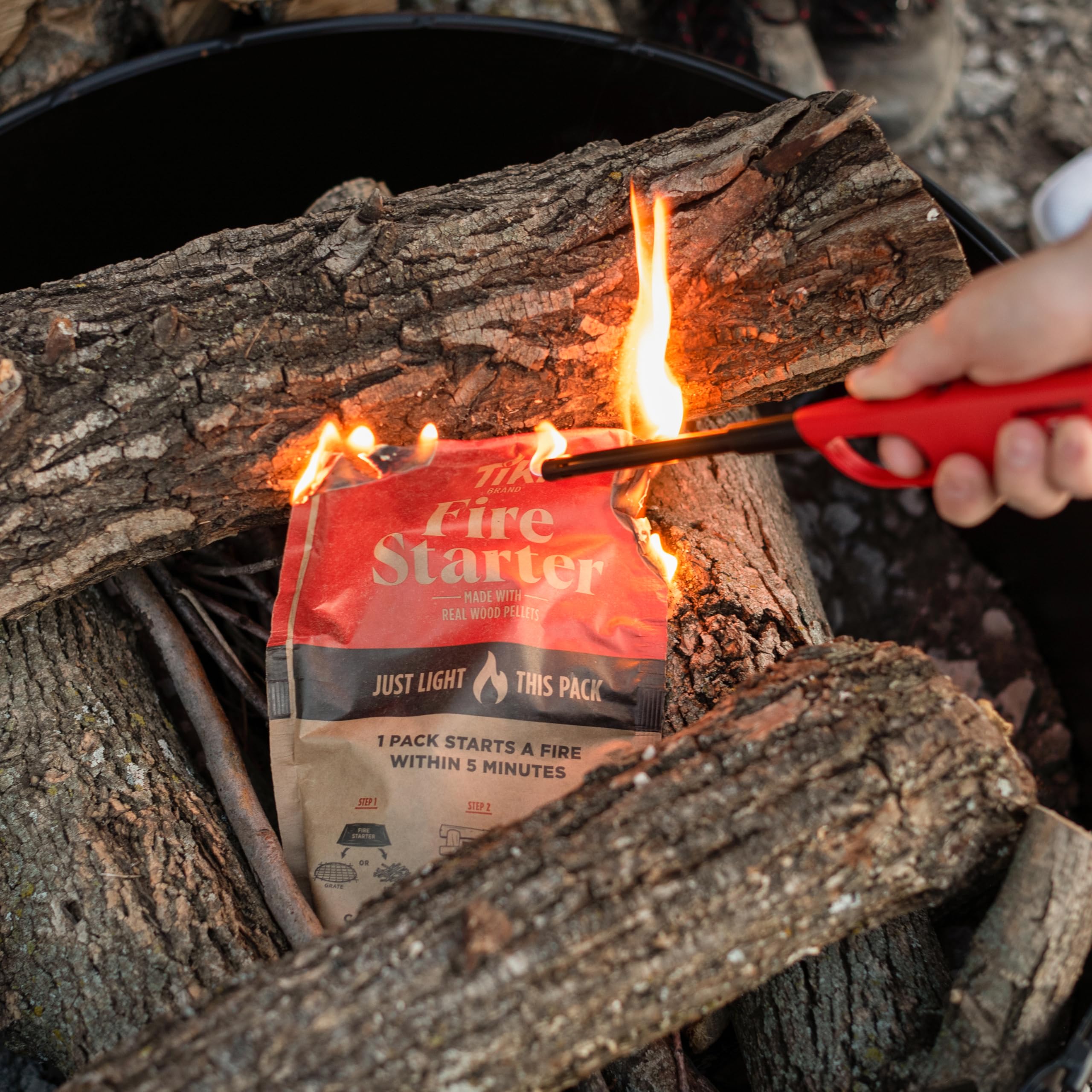 10-Pack Fire Starter – Quick Lighting Smokeless Wood Pellet Fire Starters for Outdoor Fire Pits & Indoor Fireplaces | Perfect for Camping, Backyard BBQs, Fireplace Nights & Emergency Preparedness