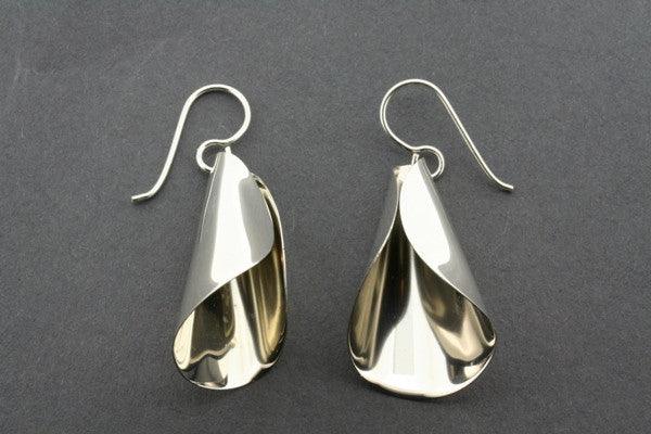 Elegant Folded Cone Earrings for Women - Minimalist Geometric Dangle Earrings for Everyday Wear & Special Occasions