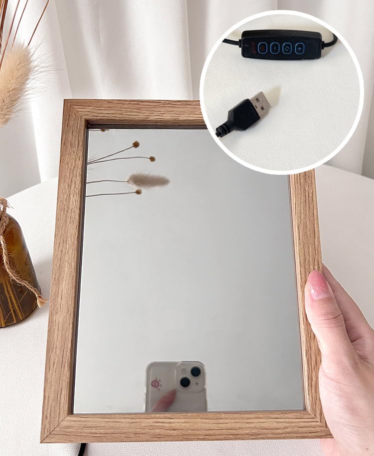 The Apothecary Diaries LED Figurine Lamp - Adjustable Night Light with Sketch Picture Frame & Mirror for Bedroom, Living Room, and Office Decor