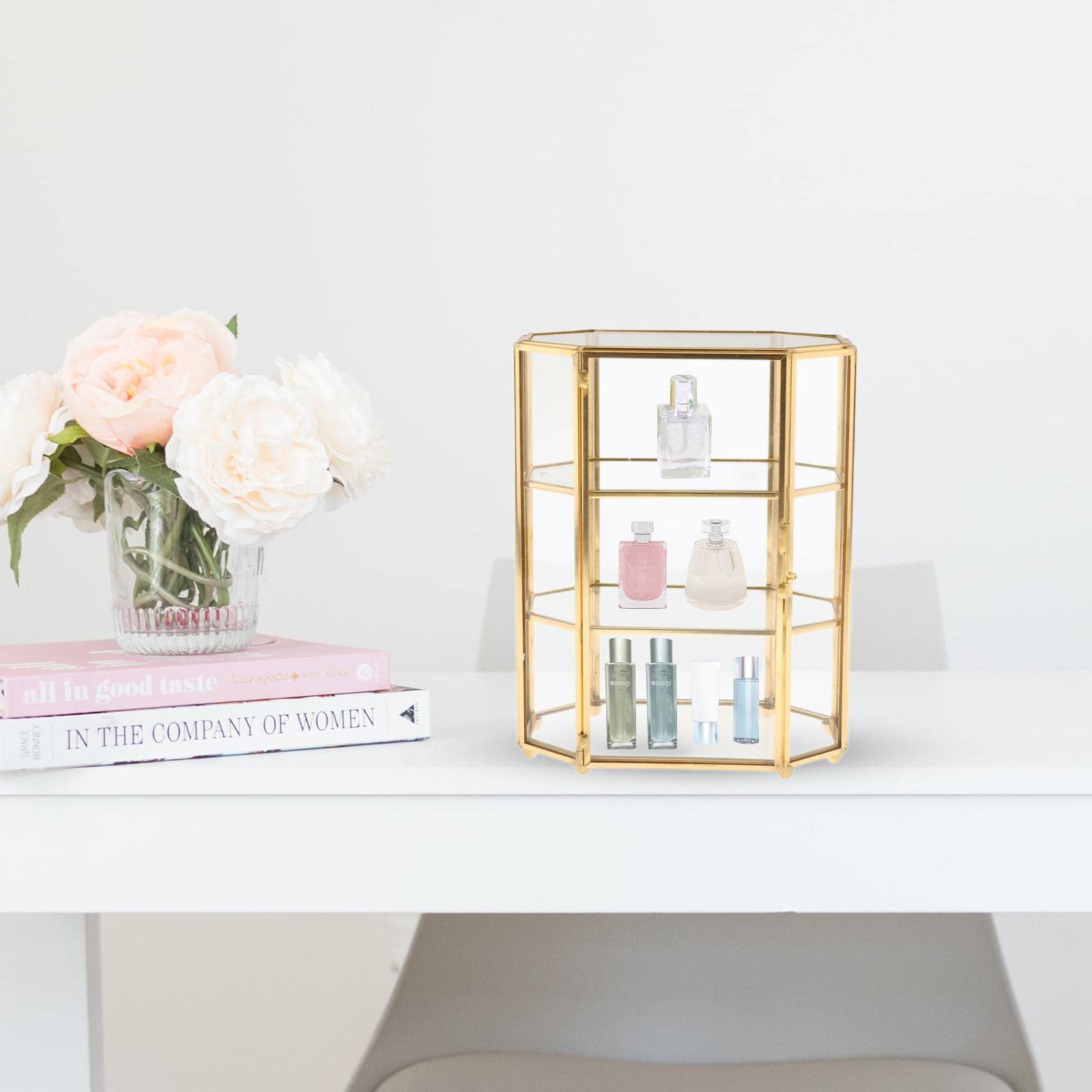 Elegant Glass Geometric Jewelry Box - Keepsake Trinket Case for Rings, Earrings & Necklaces - Perfect for Wedding Gifts, Home Decor & Jewelry Display