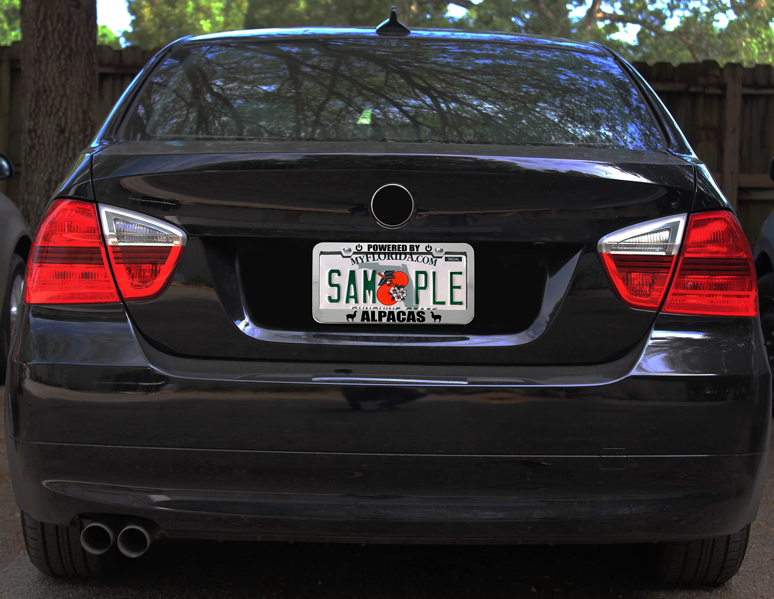 Speedy Pros Chrome Metal License Plate Frame - 2 Holes, Soft Pink Car Accessory | Durable Alpaca-Inspired Design for Vehicles, Trucks & SUVs | Perfect for Customization & Car Enthusiasts
