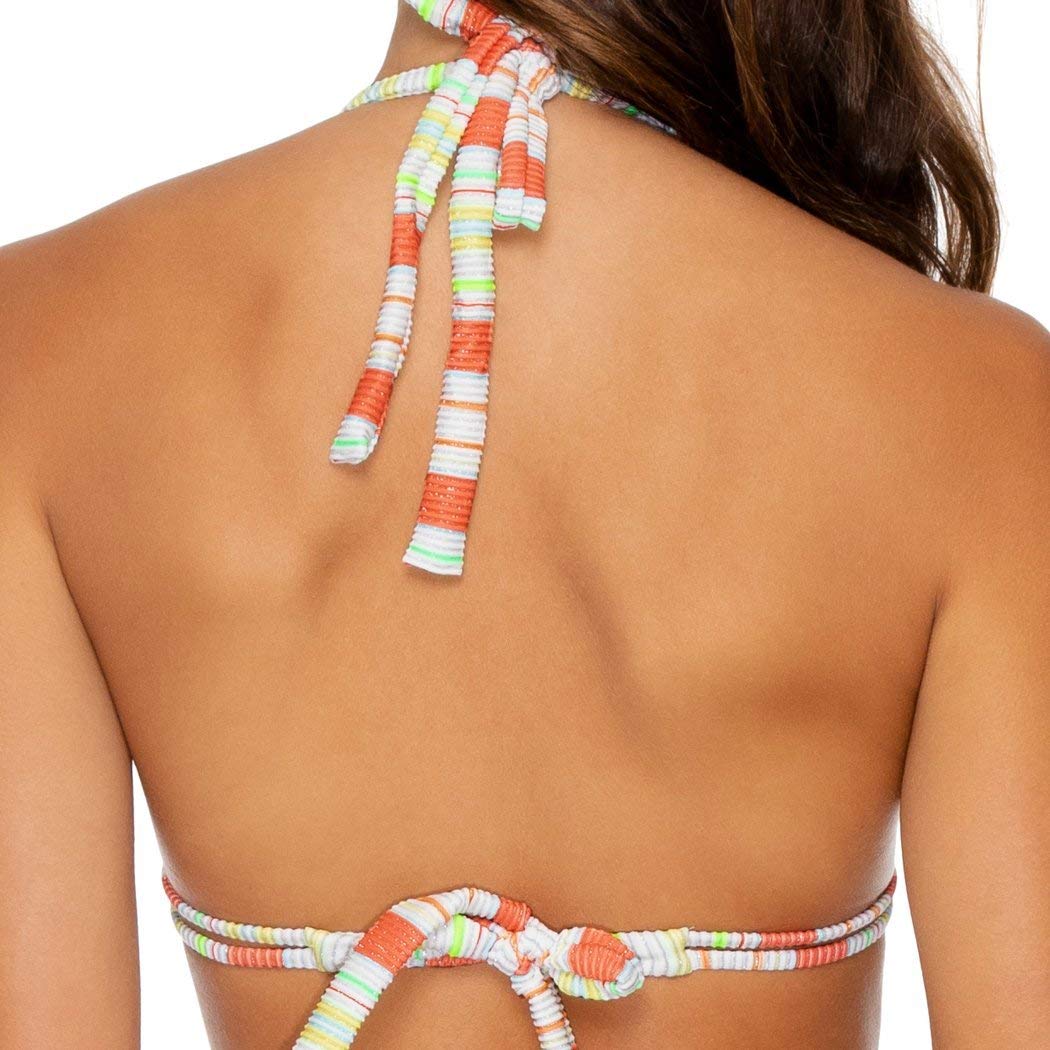 Luli Fama Play TIME - Women's Sexy Triangle Halter Top Swimsuit | Bikini for Beach, Pool & Summer Vacations