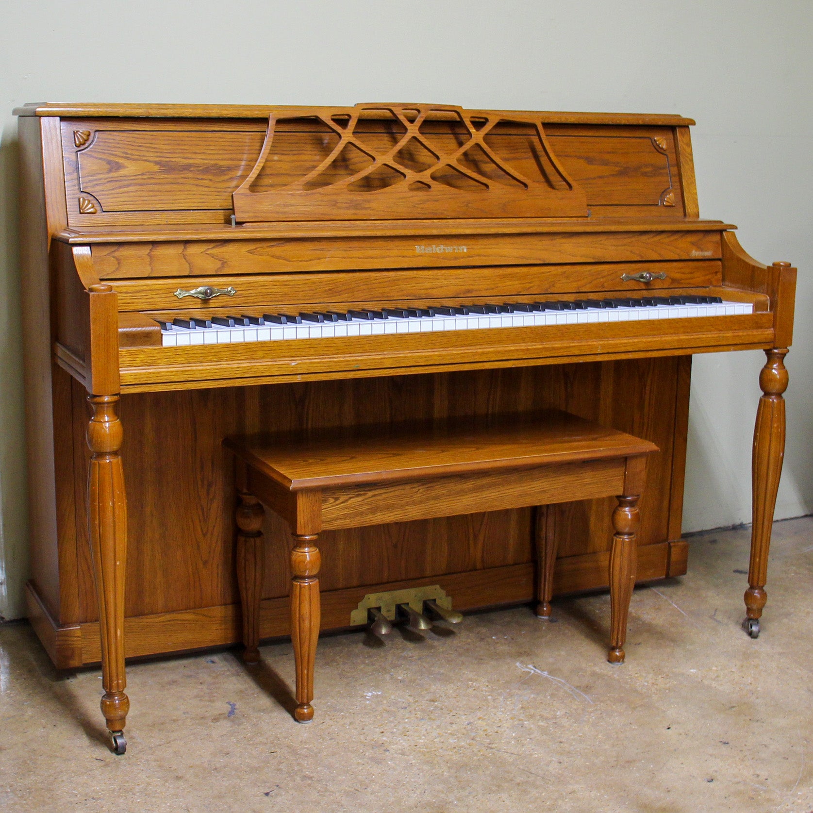 Baldwin 48 Acrosonic Oak Console Piano - Premium Upright Piano for Home, Studio & Performance | Perfect for Beginners & Professionals | Classic Oak Finish