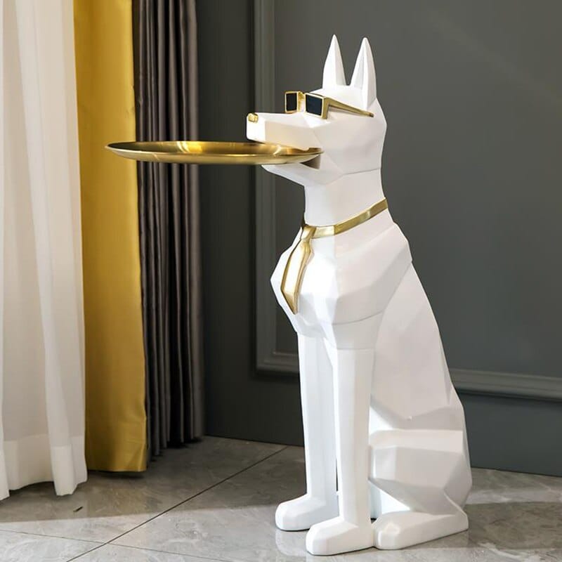 Handcrafted Alsatian Dog Tray Decoration Statue - Premium Home Decor for Living Room, Shelf & Office Display | Unique Gift for Dog Lovers