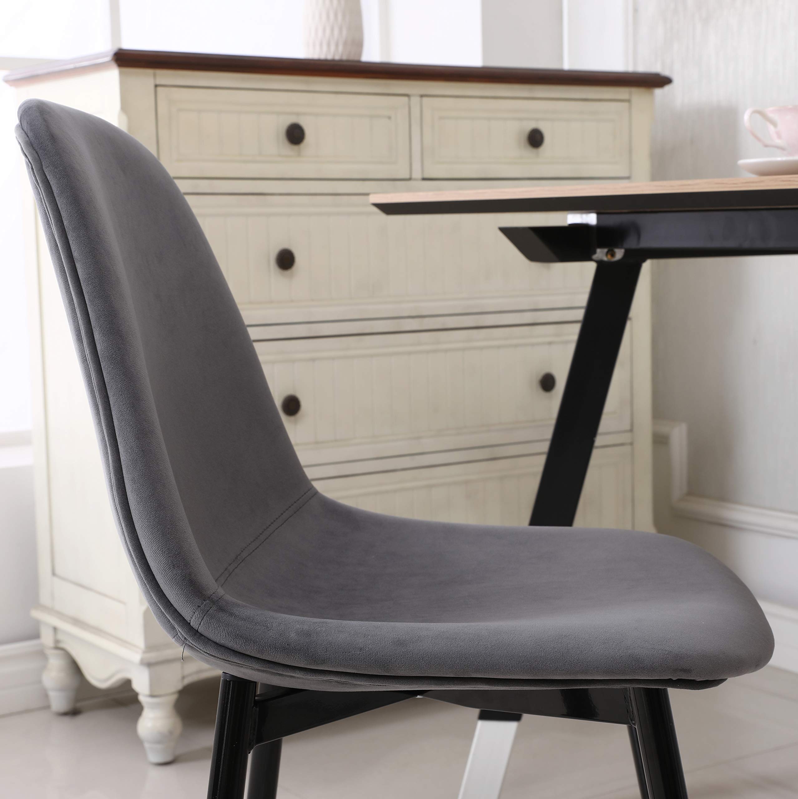 Roundhill Furniture Lassan Modern Fabric Dining Chairs Set of 4 - 22.25
