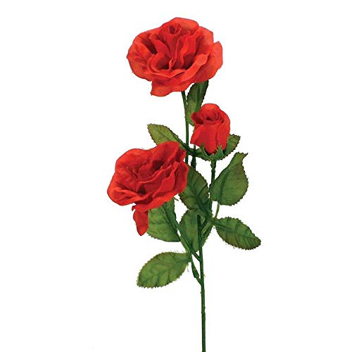 12 Pack Red Artificial Rose Sprays - Realistic Fake Flowers for Home Decor, Wedding Centerpieces, DIY Crafts, and Party Arrangements