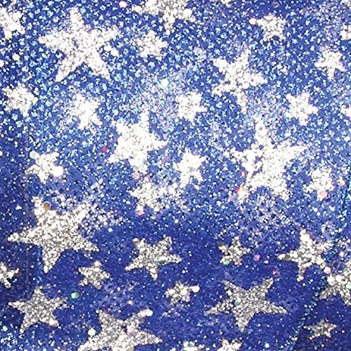 The Ribbon People Metallic Blue and Silver Stars Wired Craft Ribbon - 2.5