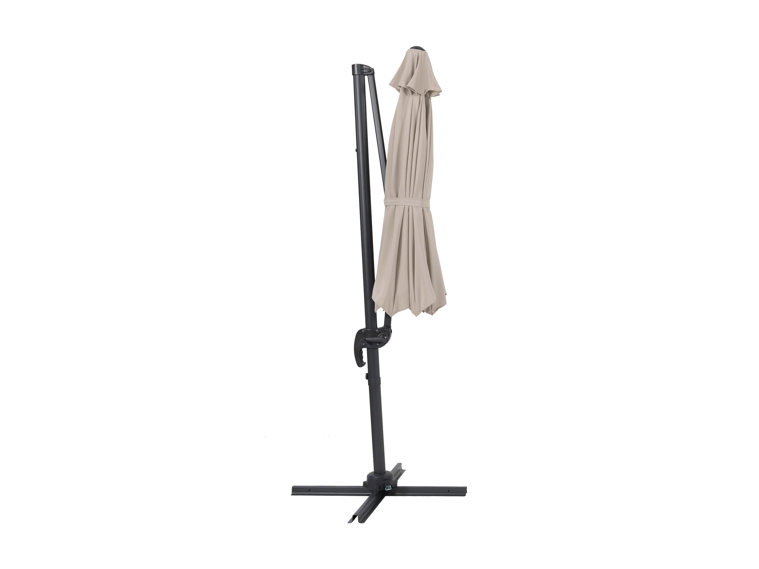 9.5ft Offset Patio Umbrella - 360 Degree Rotation, UV Protection, Off White - Perfect for Poolside, Backyard, and Outdoor Dining Areas