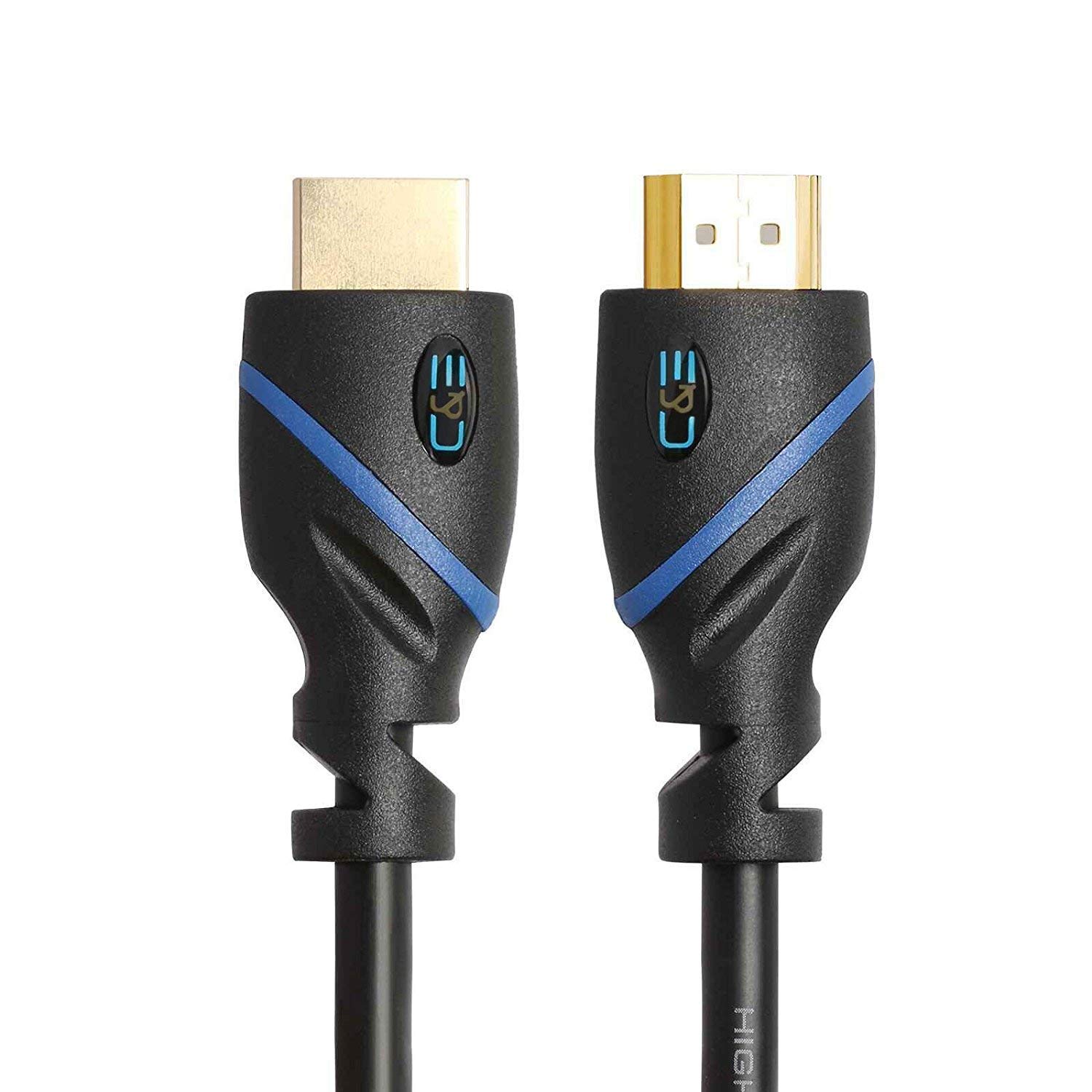 100 FT (30.4 M) High Speed HDMI Cable 2 Pack - 4K 30Hz, 3D, 1080p, Ethernet & Audio Return - Male to Male with Signal Booster for Home Theater, Gaming & Office Setup