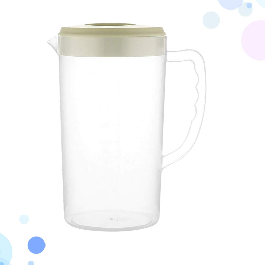 Premium Glass Juice Pitcher with Lid - 2L Large Cold Water, Milk, Beverage Pitcher for Coffee, Tea, Beer & Smoothies | Leak-Proof Refrigerator Storage Container | Perfect for Parties, Breakfast & Kitchen Use