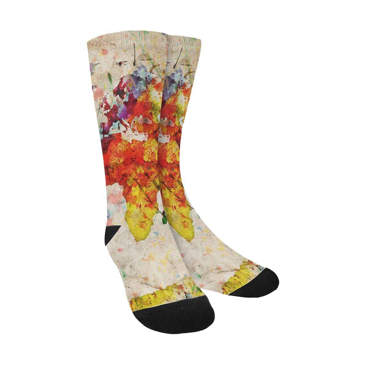 Vintage Grunge World Map Socks for Men & Women - Crew Athletic Sublimated Socks - Trendy Unisex Youth Socks - Perfect for Travel, Gifts & Casual Wear