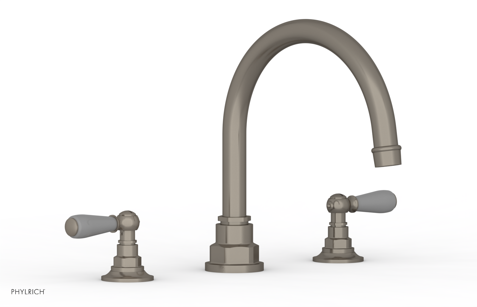 Jamestown Deck Tub Set with Lever Handles & Grey Accents - 165