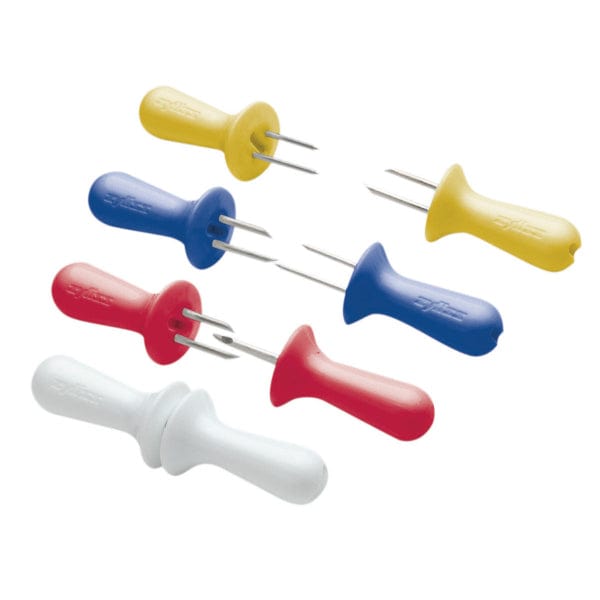 Zyliss Corn Holders Set of 4 Pairs - Colorful Interlocking Corn Cob Handles for Safe & Easy Eating - Perfect for BBQs, Picnics, and Family Dinners
