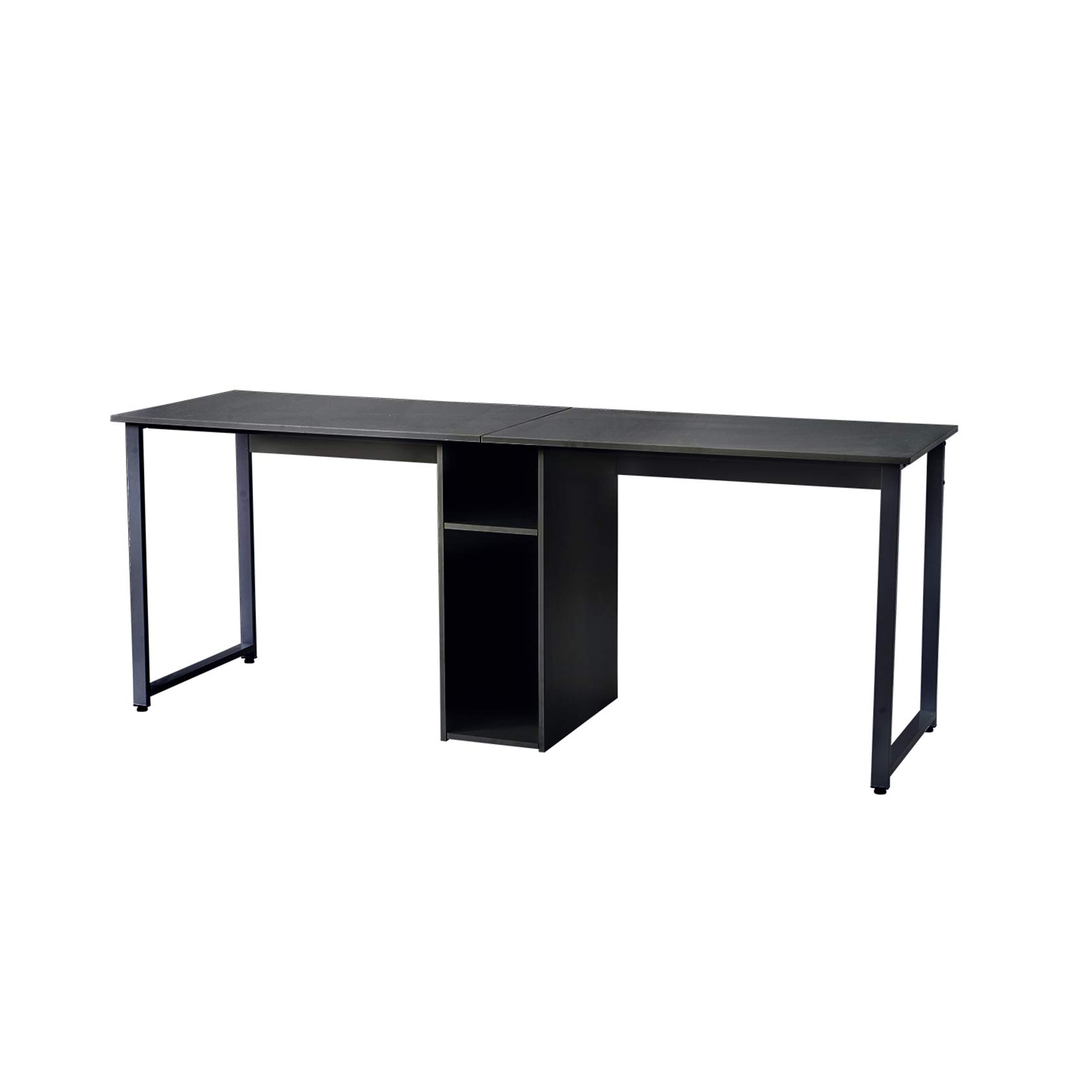 YEYI 78-Inch Two Person Desk with Storage | Double Workstation Computer Desk for Home Office | Large Multifunctional Writing Table | Perfect for Shared Workspaces & Remote Work
