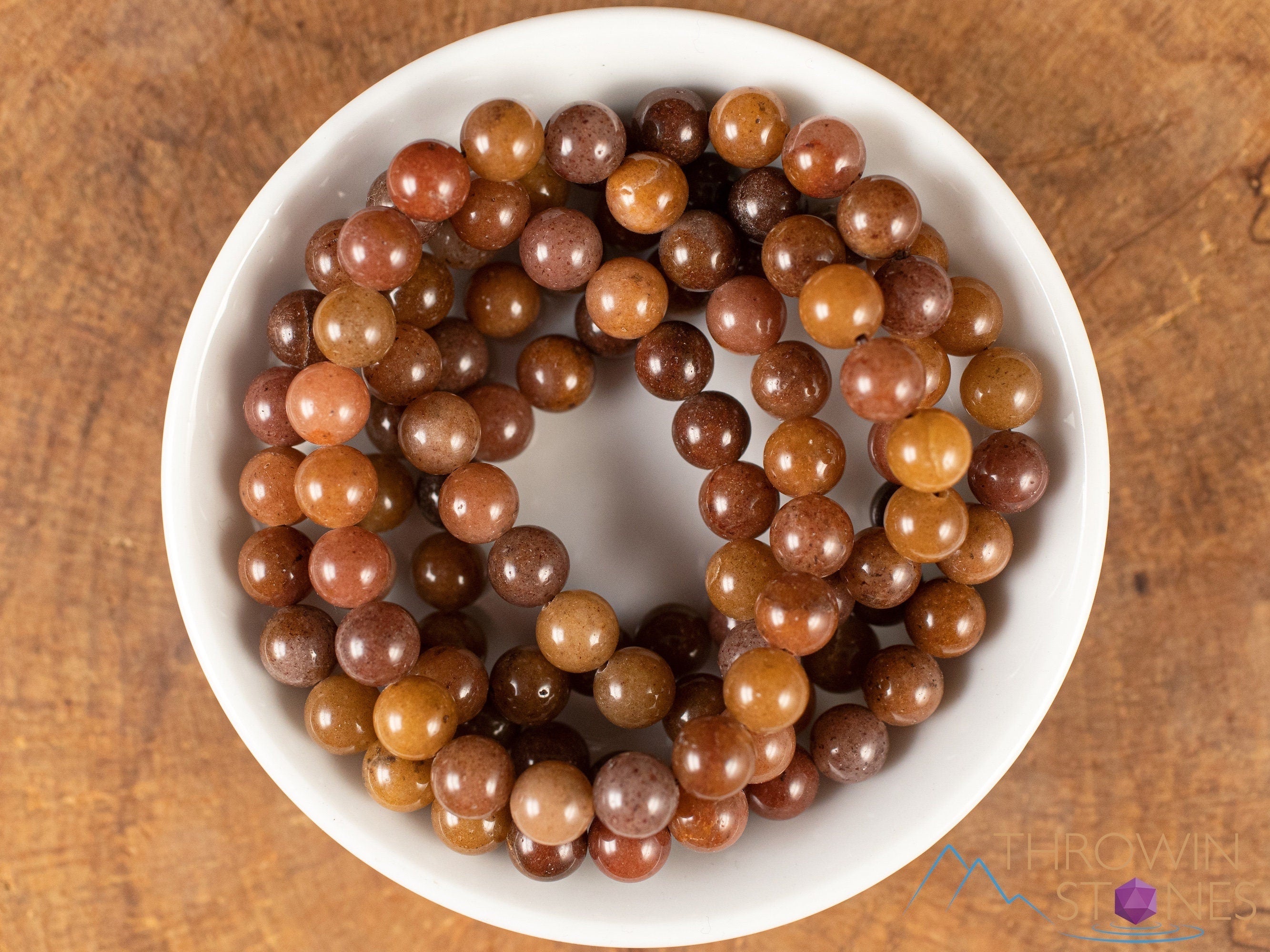 Brown Aventurine Crystal Bracelet - Round Beads Handmade Healing Jewelry for Women, Natural Stone Beaded Bracelet E1987 | Perfect for Meditation, Energy Healing & Everyday Wear