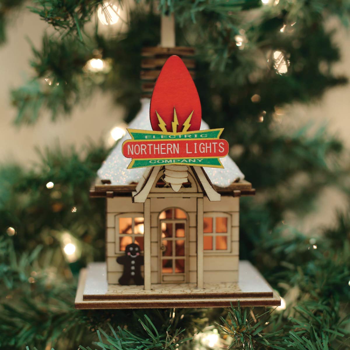 Northern Lights Electric Christmas Tree Ornaments - Battery Operated LED Decor for Holiday, Home, Party & Festive Decorations