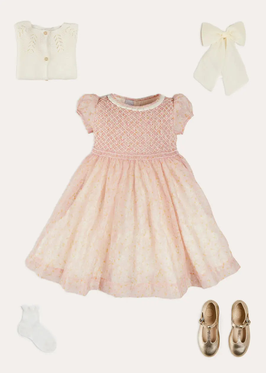 Pink Constance Dress for Girls - Elegant & Stylish Outfit for Parties, Photos & Special Occasions
