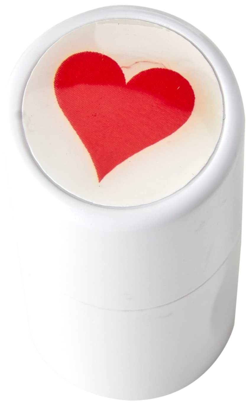 Heart-Shaped Ball Stamp - Red Ink Craft Stamp for DIY Scrapbooking, Card Making, and Gift Wrapping