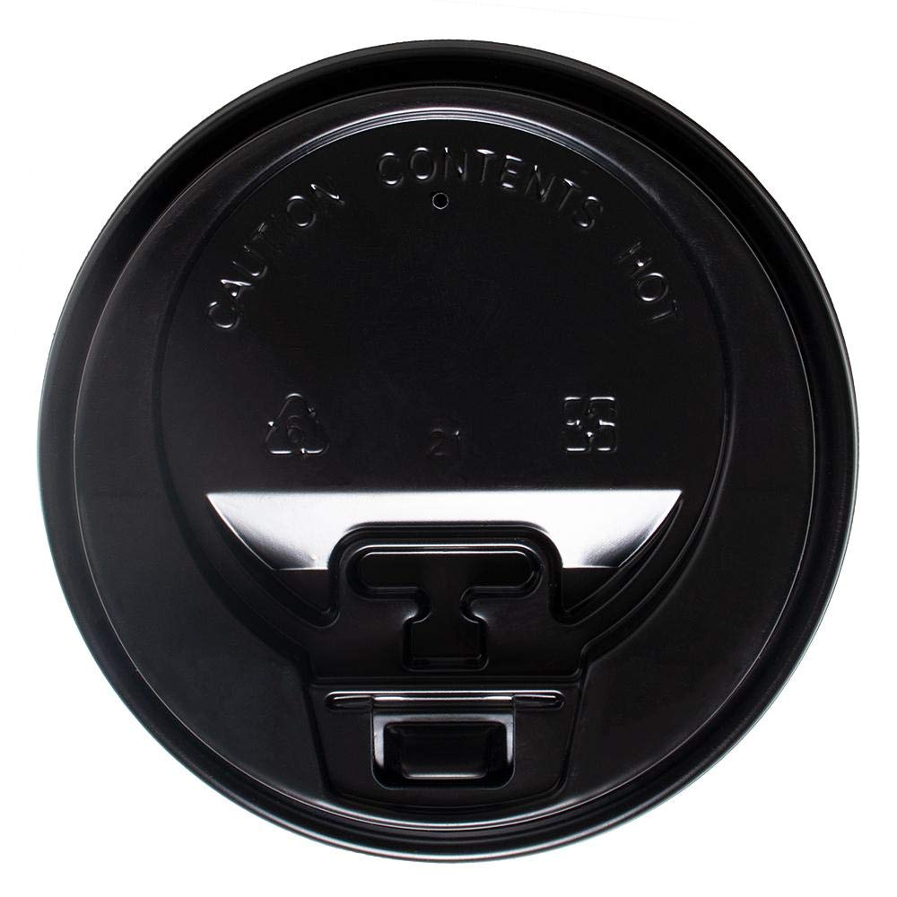 1000-Count Black Flip Top Lids for 12/16/20 oz Paper Coffee Cups | Spill-Proof & Leak-Proof Design | Perfect for Coffee Shops, Offices & Takeout | Hot Cup Factory