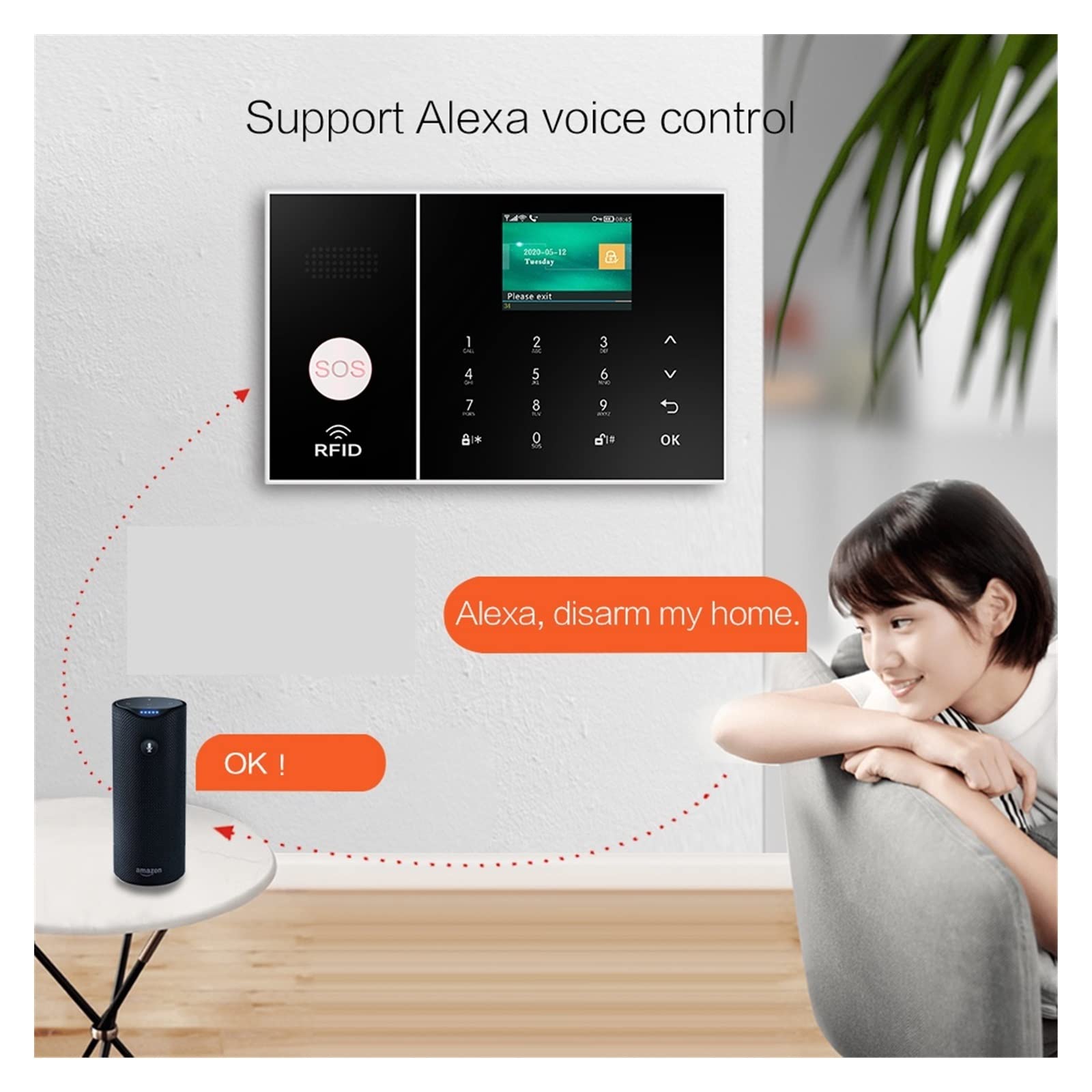 DIY Smart Home Security Alarm System with WIFI & GSM - Wireless Door & Motion Sensor, Tuya App Control - Ideal for House, Apartment & Office Protection