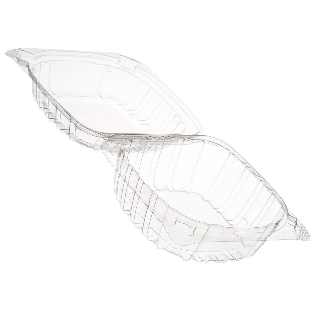 500-Pack 6x6x3 Clear Plastic Food Containers with Hinged Lids - Reusable Clamshell Containers for Meal Prep, Takeout, Salad & Dessert | Perfect for Restaurants, Catering & Home Storage