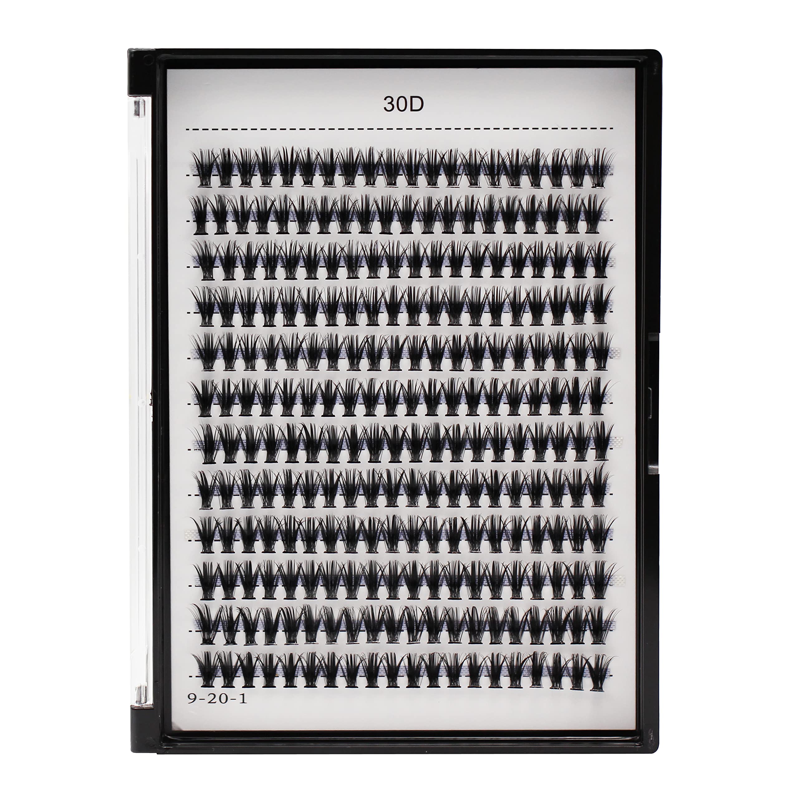 Bodermincer Black & Colored Cluster Lashes 240pcs - 20D/40D DIY Eyelash Extension Kit with D Curl Long Individual Lashes, Mixed Tray Faux Mink Lash Clusters (8-22mm, 30D-14MM) - Perfect for Salon Professionals & Home Use