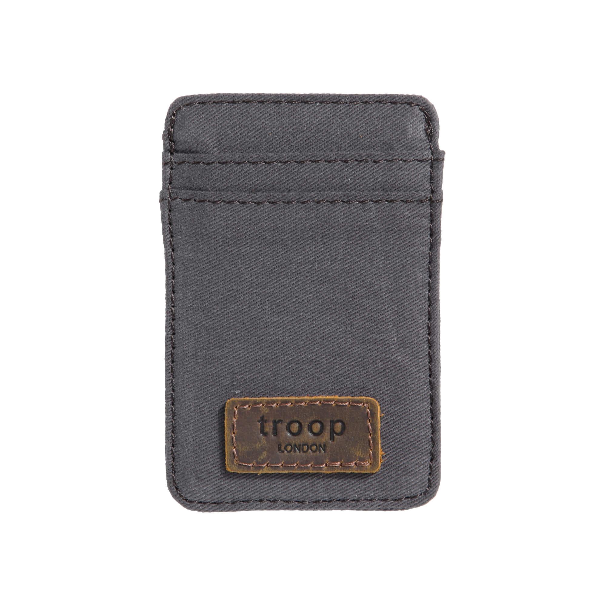 Eco-Friendly Cotton Card Holder for Men & Women - Vertical Design by Troop London - Slim RFID Blocking Wallet for Credit Cards & IDs - Perfect for Travel, Work, and Everyday Use