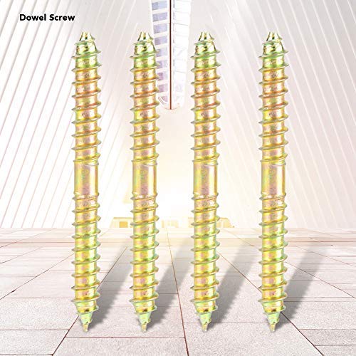 10pcs 6x60mm Dowel Screw Handrail Bolts - Double Ended Woodworking Screws for Furniture Assembly, Cabinet Making & DIY Projects - Strong Wood Connectors for Home, Office & Workshop Use